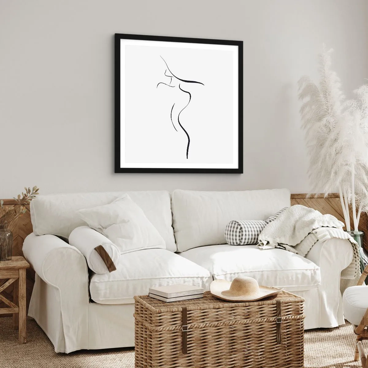 Plakát v černém rámu - Nepolapitelná jako vlna - 50x50 cm