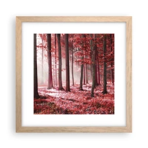 Plakát v rámu světlý dub - Červená je stejně krásná - 30x30 cm