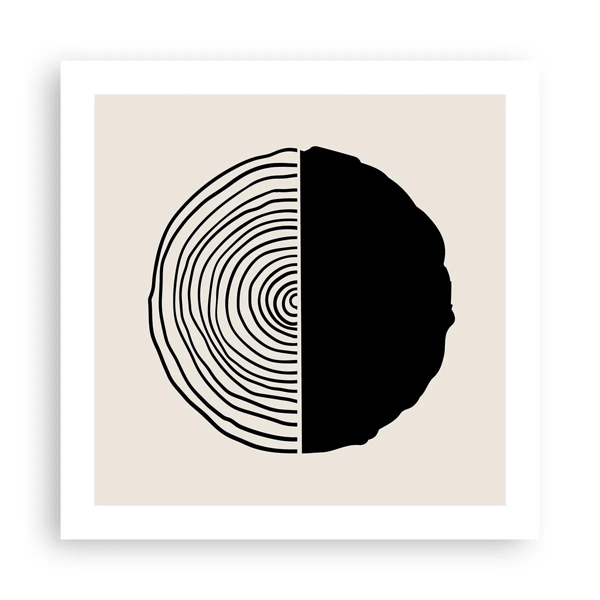 Plakát - Půl na půl - 50x50 cm