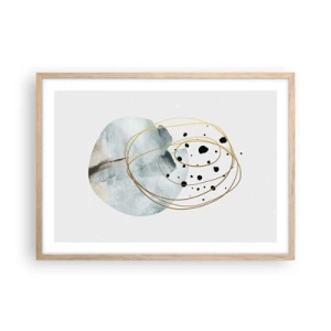 Plakát v rámu světlý dub - V objetí prostoru - 70x50 cm