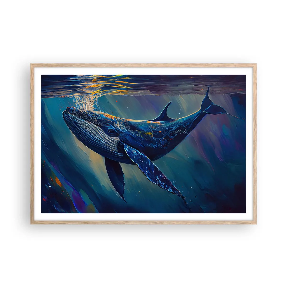 Plakát v rámu světlý dub - Vítej v mém světě - 100x70 cm