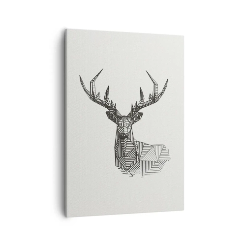 Obraz na plátně - Jelen v kubistickém stylu - 50x70 cm