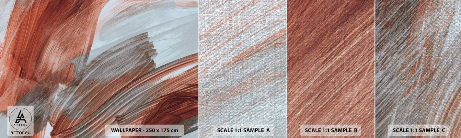 Vzor Fototapety Premium Canvas - Podzimní větrná abstrakce - Kus, Chaos, Minimalismus - 100x30 cm