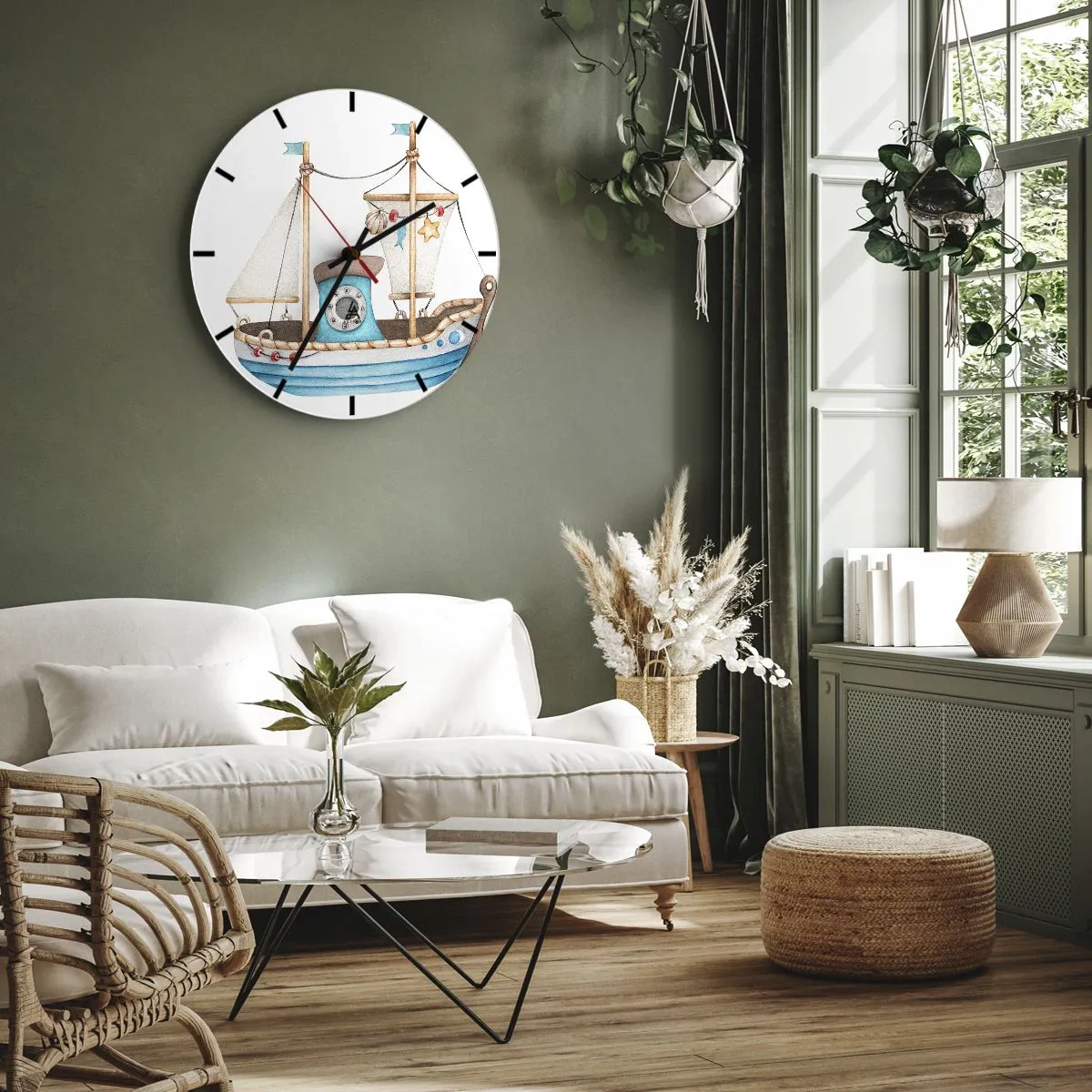 Nástěnné hodiny - Ahoj, dobrodružství! - 40x40 cm