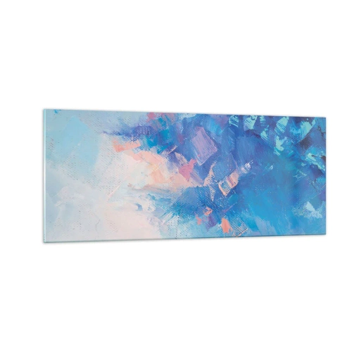 Obraz na skle - Zimní abstrakce - 100x40 cm