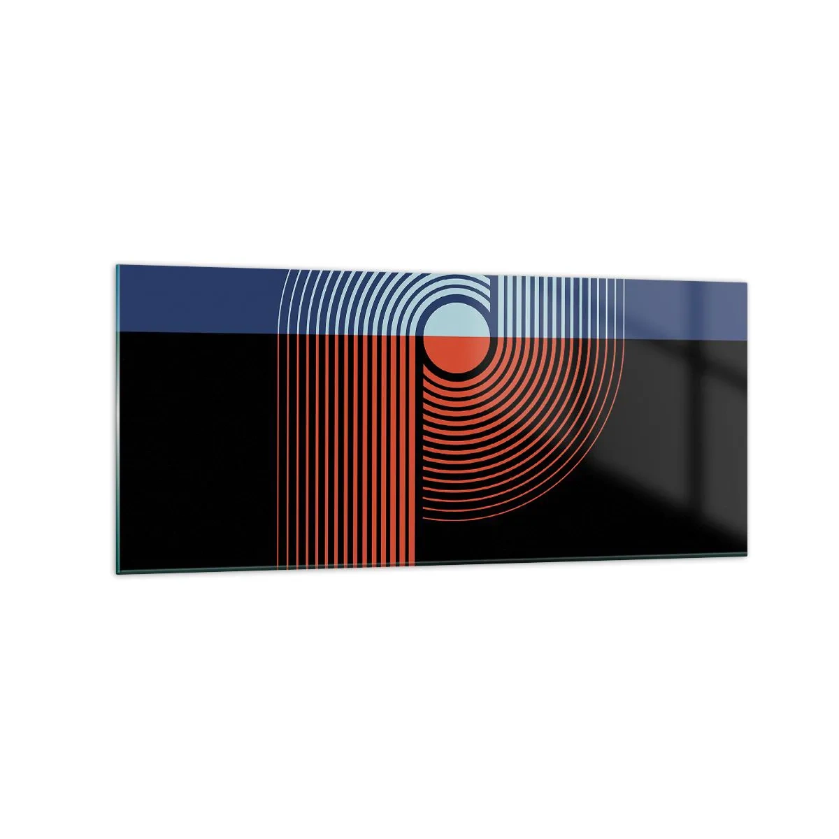 Obraz na skle - V geometrickém objetí - 120x50 cm