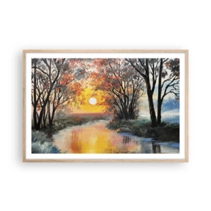 Plakát v rámu světlý dub - Podzimní nádech - 91x61 cm