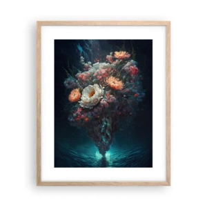 Plakát v rámu světlý dub - Podivná zahrada - 40x50 cm