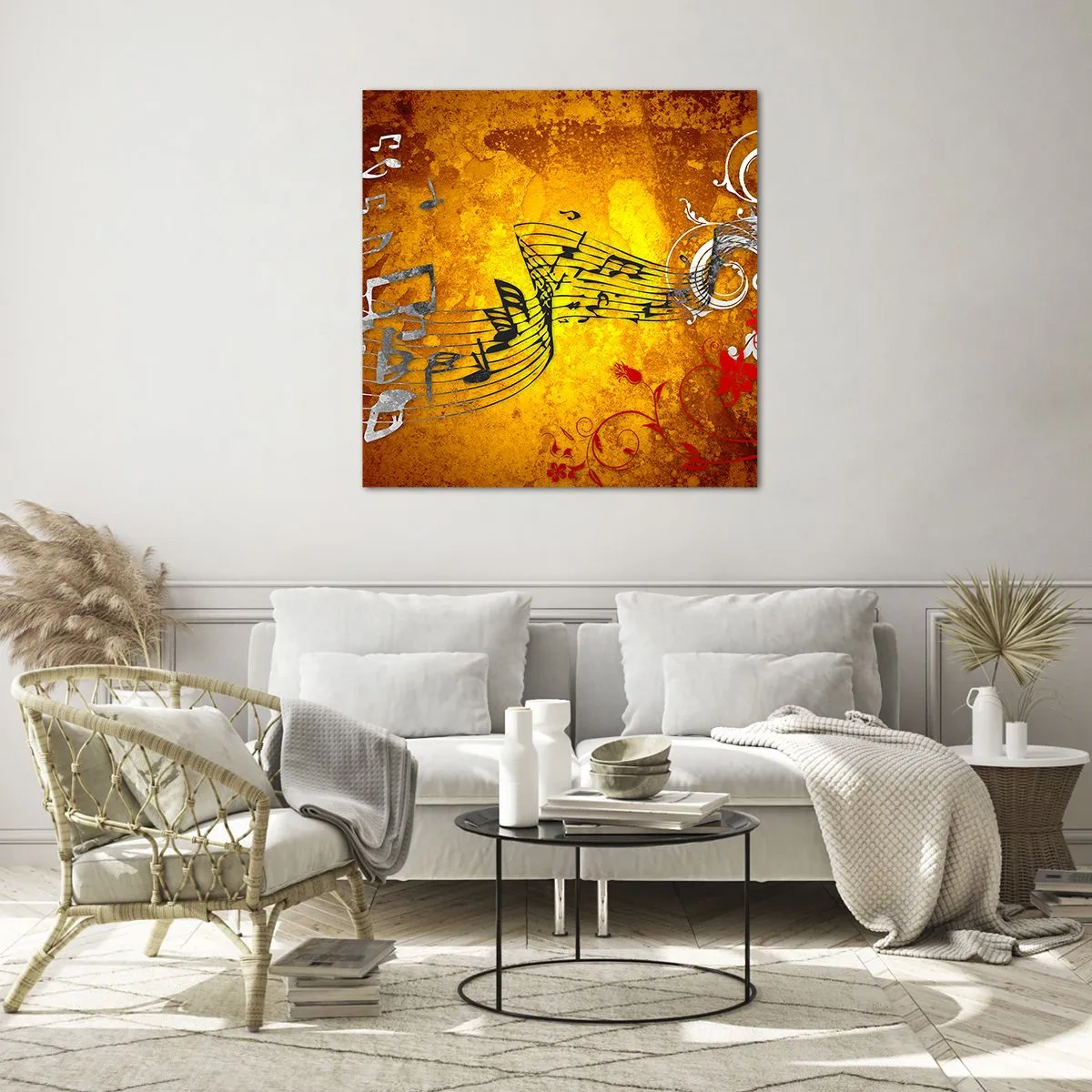 Obraz na skle - Ať zní hudba - 70x70 cm