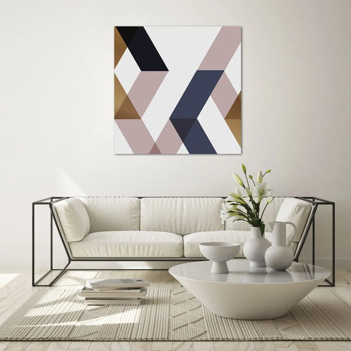 Obraz na skle - Roviny a úhly - 40x40 cm