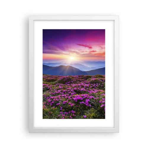 Plakát v bílém rámu - Zavoněly svěží pupeny bylinek z obilných polí - 30x40 cm