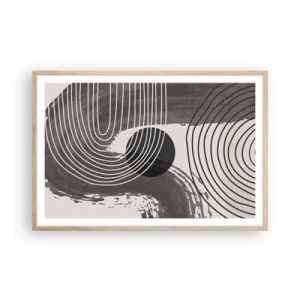 Plakát v rámu světlý dub - Ovál vítězí - 91x61 cm