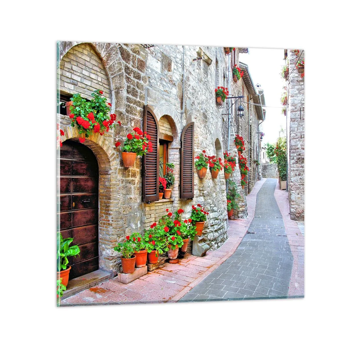 Obraz na skle - Italská atmosféra - 60x60 cm