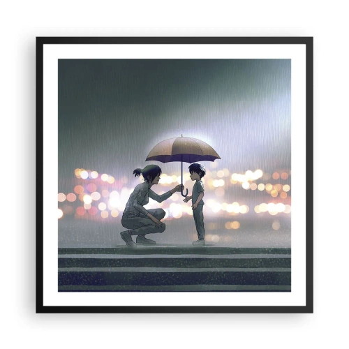 Plakát v černém rámu - A vše je v pořádku - 60x60 cm