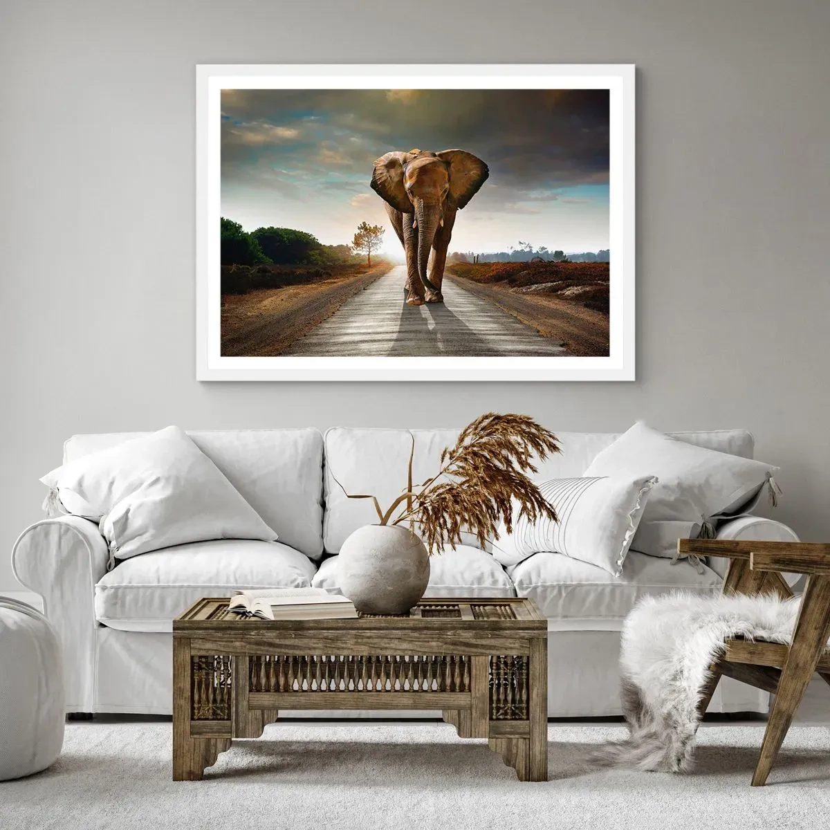 Plakát v bílém rámu - A vůbec ne ve skladu porcelánu - 40x30 cm