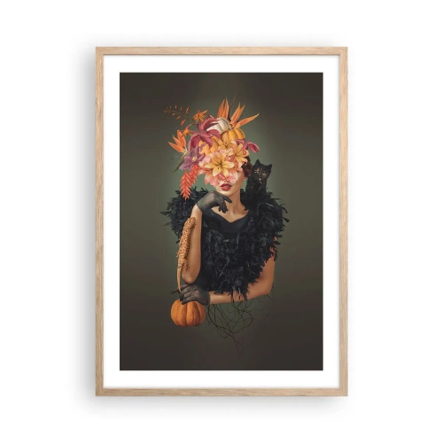 Plakát v rámu světlý dub - Kouzlo čarodějnice - 50x70 cm