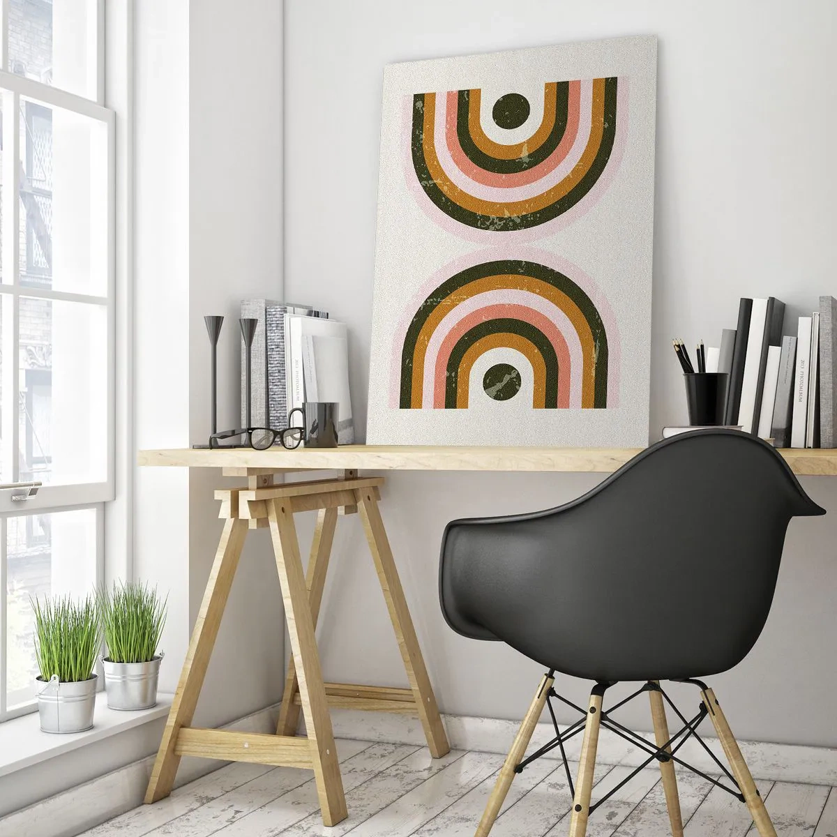 Obraz na skle - Dvojitá abstrakce - 70x100 cm