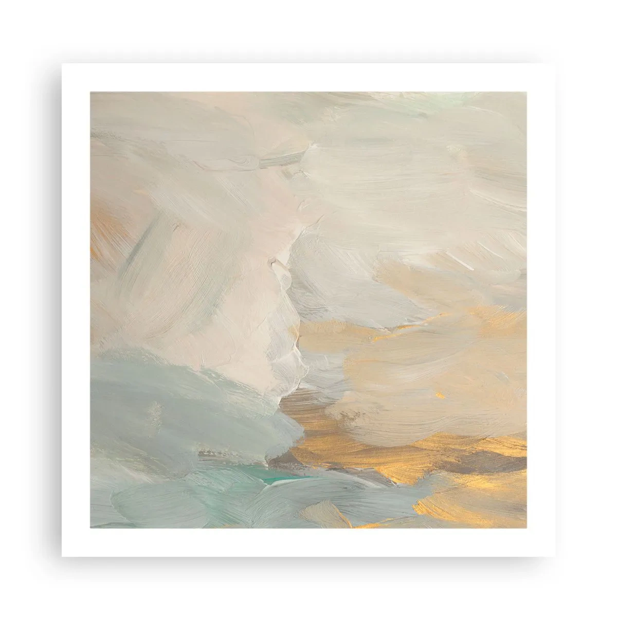 Plakát - Abstrakce – krajina něhy - 60x60 cm