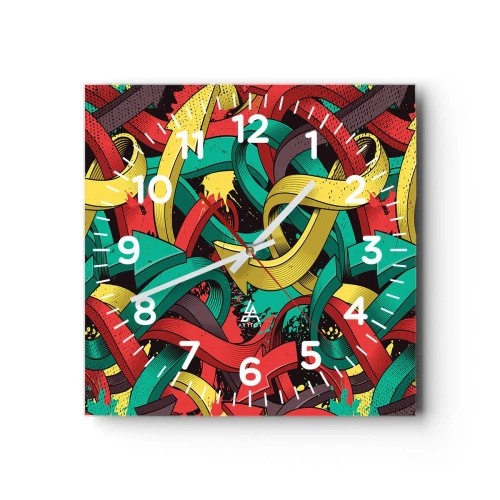 Nástěnné hodiny - Kudy do cíle? - 30x30 cm