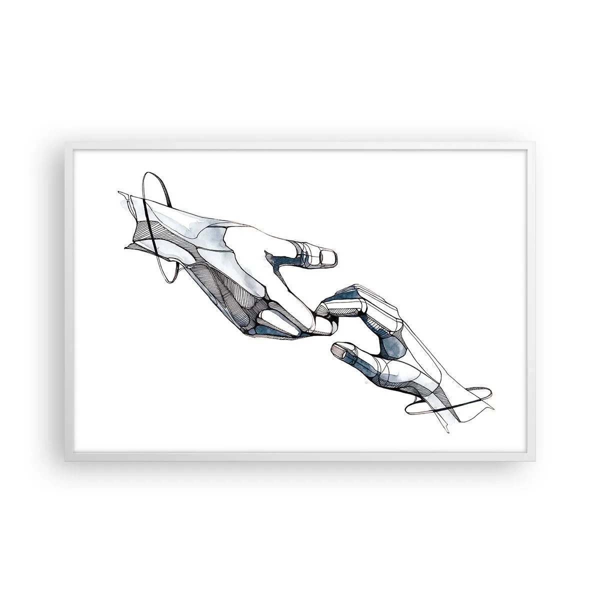 Plakát v bílém rámu - Dobré gesto - 91x61 cm