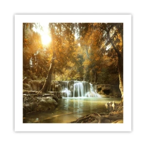 Plakát - Parkový vodopád - 50x50 cm