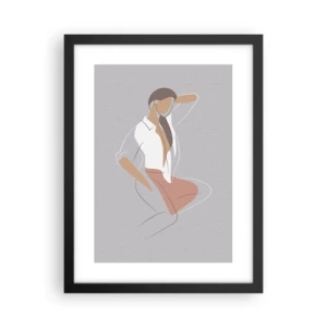 Plakát v černém rámu - Obrys půvabu - 30x40 cm