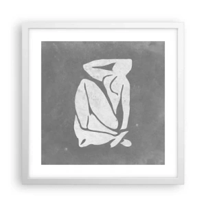 Plakát v bílém rámu - V zádumčivosti - 40x40 cm