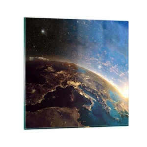 Obraz na skle - Podívejme se na sebe s odstupem - 60x60 cm