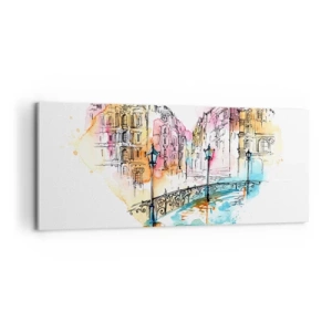 Obraz na plátně - Srdce města - 100x40 cm