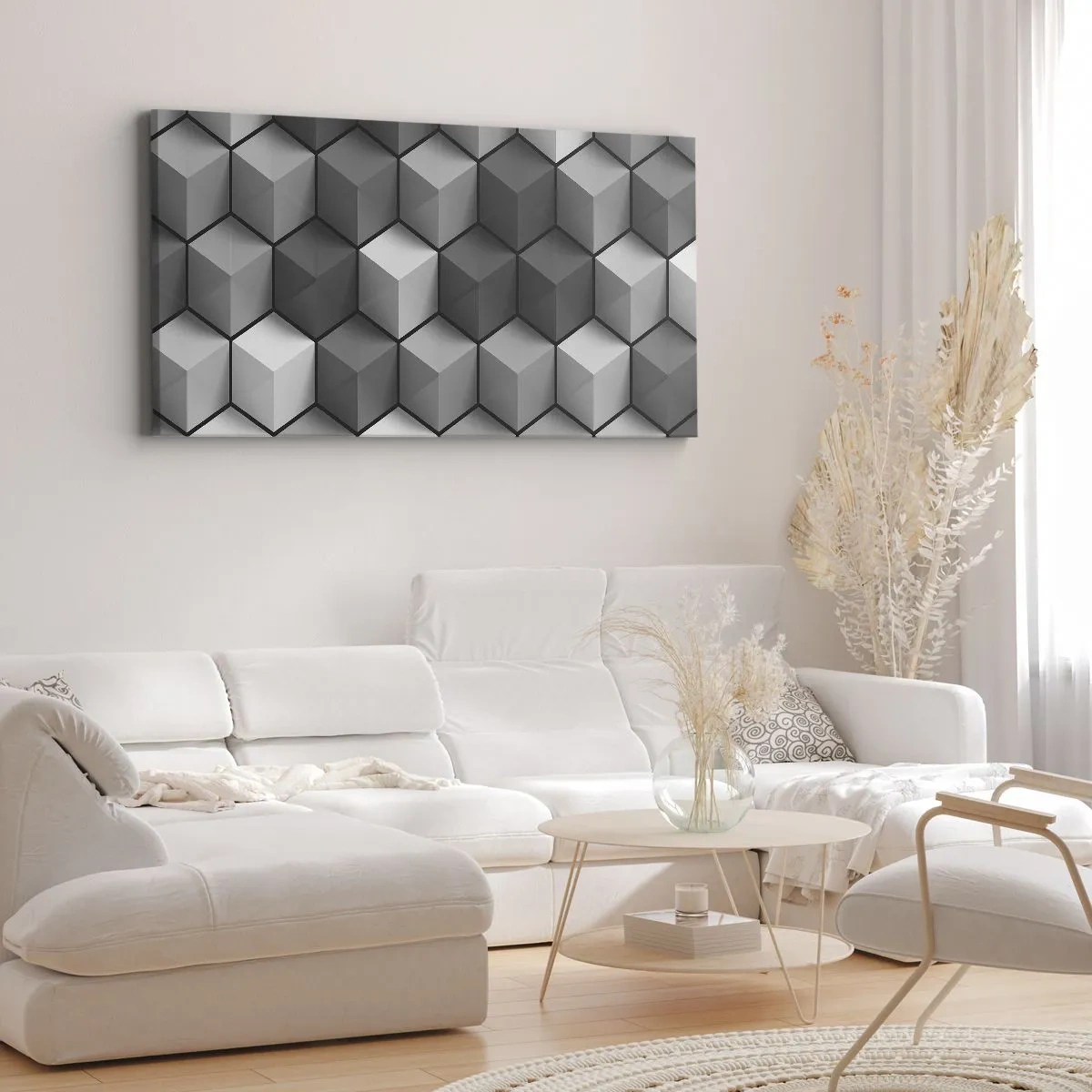 Obraz na plátně - Kubistické puzzle - 100x40 cm