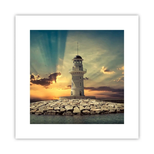 Plakát - Světlo - Dobro - Krása - 30x30 cm