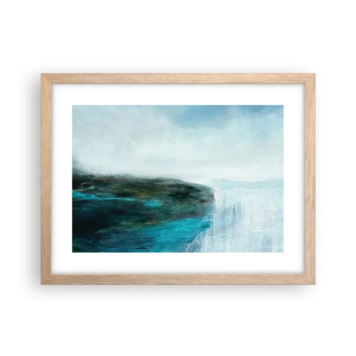 Plakát v rámu světlý dub - Námořní abstrakce - 40x30 cm