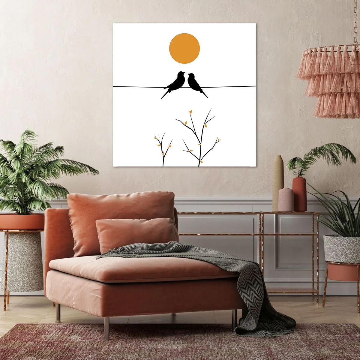 Obraz na plátně - Slavíčí večer - 70x70 cm