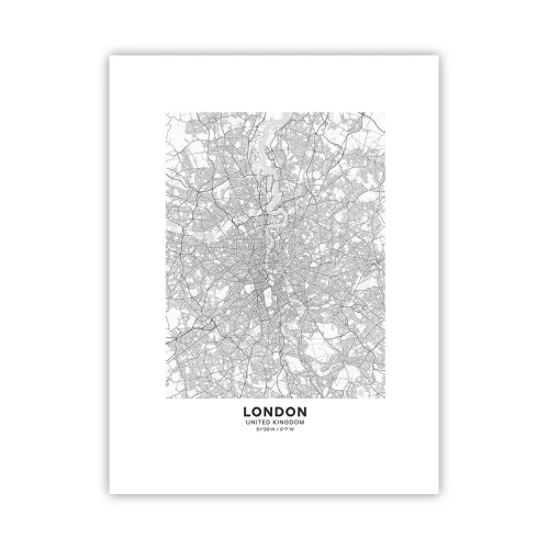 Plakát - Mapa londýnského labyrintu - 30x40 cm