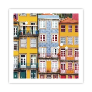 Plakát - Barvy starého města - 60x60 cm