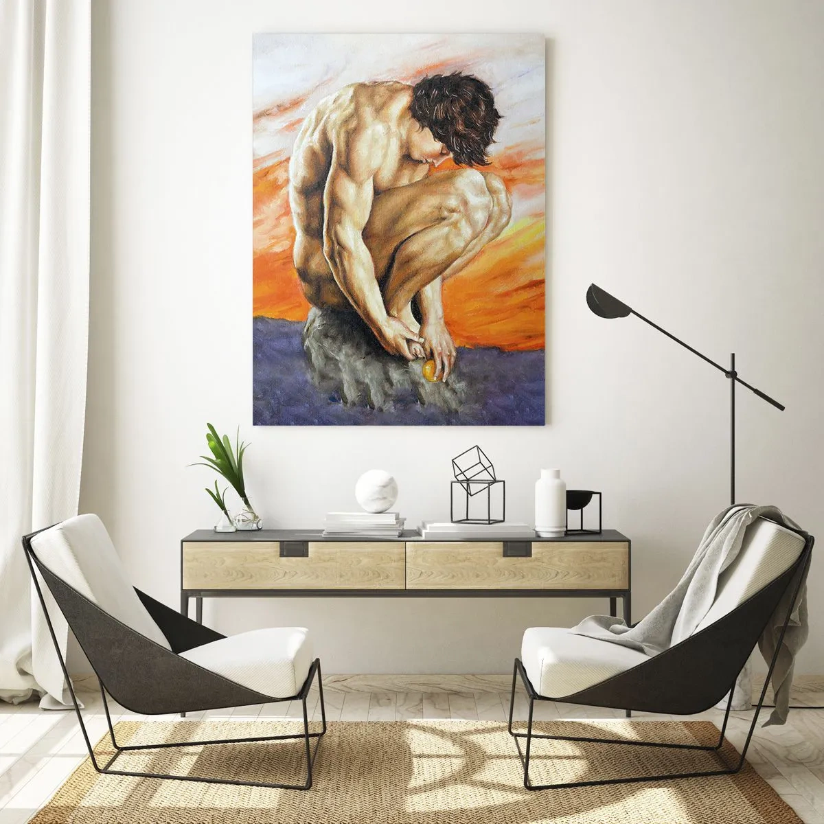 Obraz na skle - Ponořen do sebe - 80x120 cm