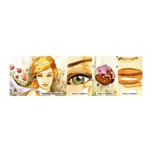 Fototapeta Vzorek Standard Eco - Smaragdový pohled, který zahání hněv - Žena, Louka, Móda - 100x30 cm
