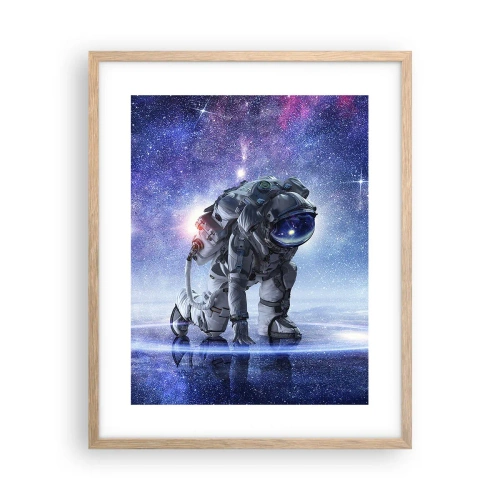 Plakát v rámu světlý dub - Hvězdné nebe nade mnou - 40x50 cm