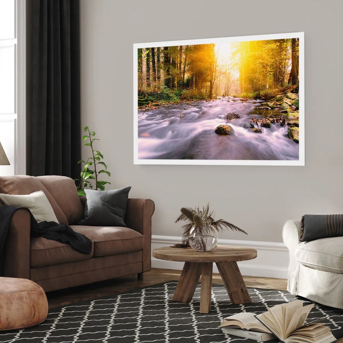 Plakát - Malachit ve stříbrně-zlaté podobě - 100x70 cm