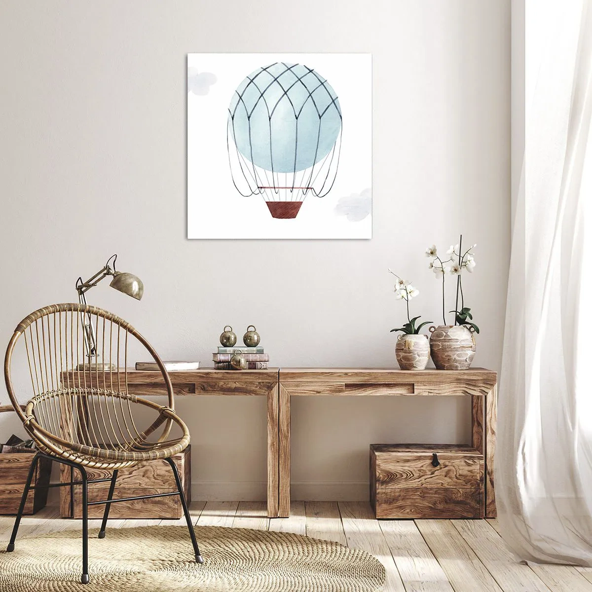 Obraz na plátně - Celý v oblacích - 50x50 cm