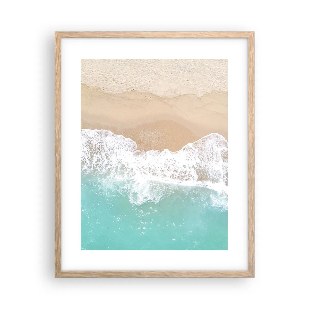 Plakát v rámu světlý dub - Mazlivý dotek - 40x50 cm