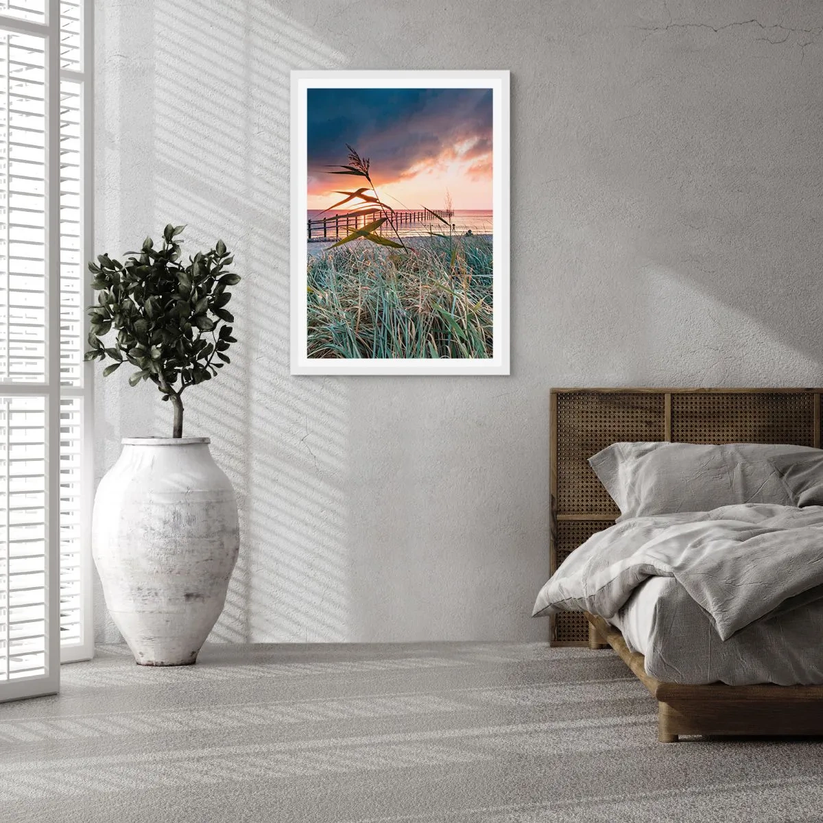 Plakát v bílém rámu - Neodváto větrem - 40x50 cm