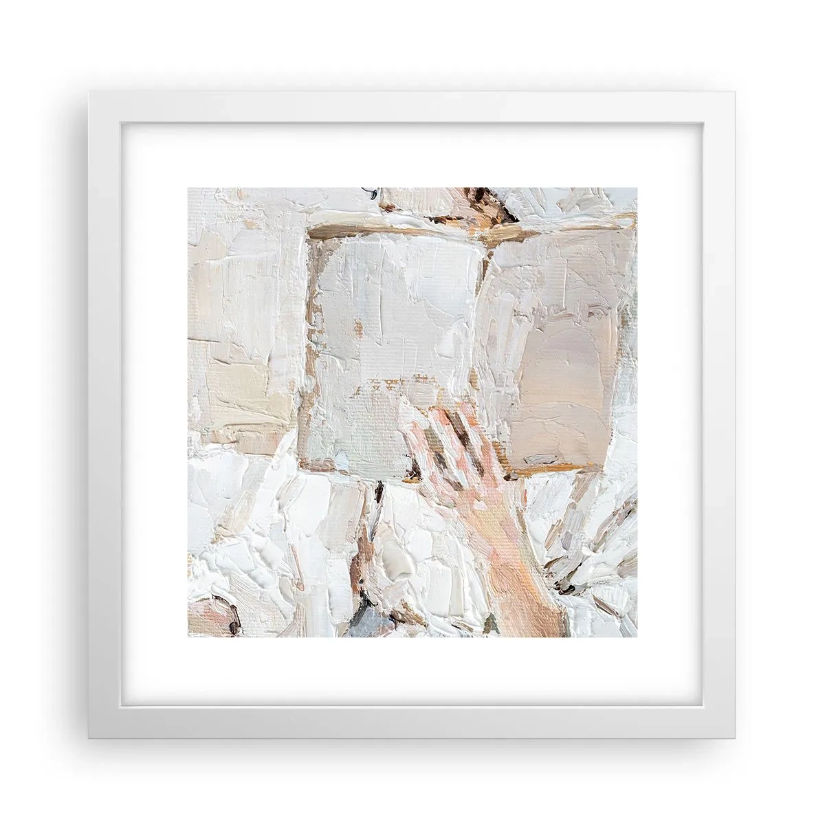 Plakát v bílém rámu - V jiném světě - 30x30 cm