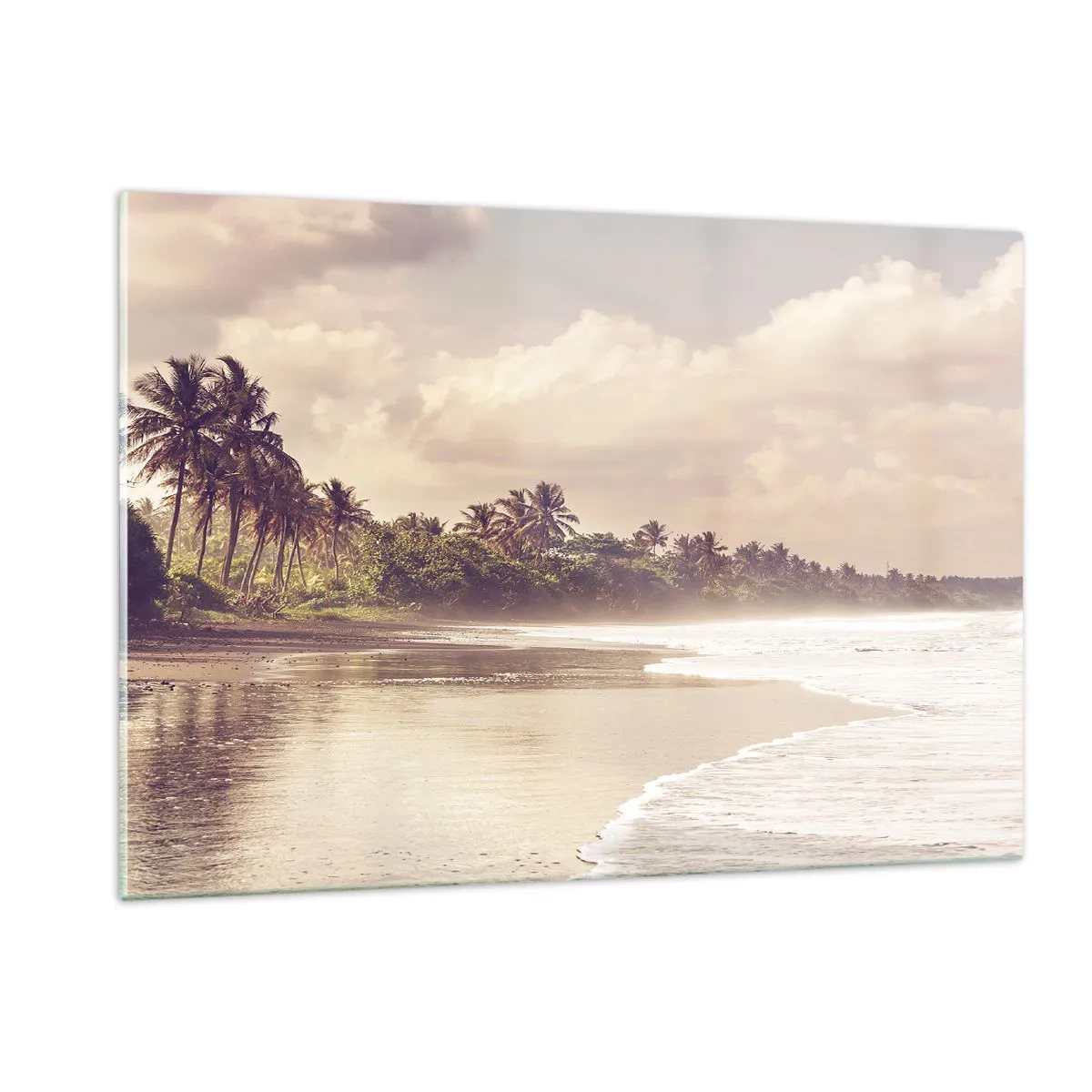 Obraz na skle - Pohlazení vln - 120x80 cm