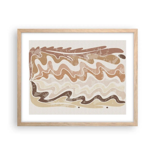 Plakát v rámu světlý dub - Dobrá energie – dobré emoce - 50x40 cm