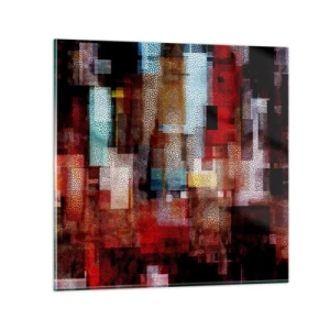 Obraz na skle - Chaos a zmatek - 30x30 cm