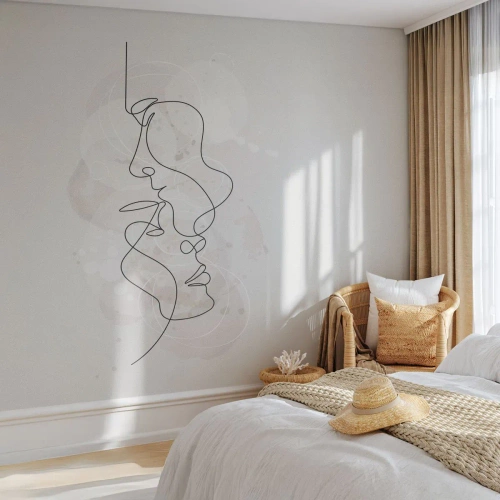 Fototapeta Premium Canvas - Zamotaní v objetí - Abstrakce, Muž, Žena - 200x140 cm