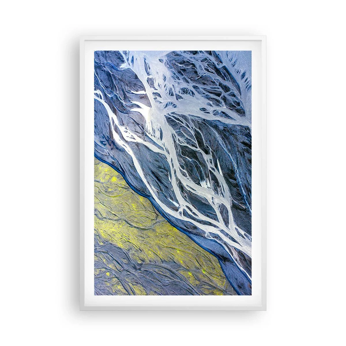 Plakát v bílém rámu - Jeskynní malby přírody - 61x91 cm