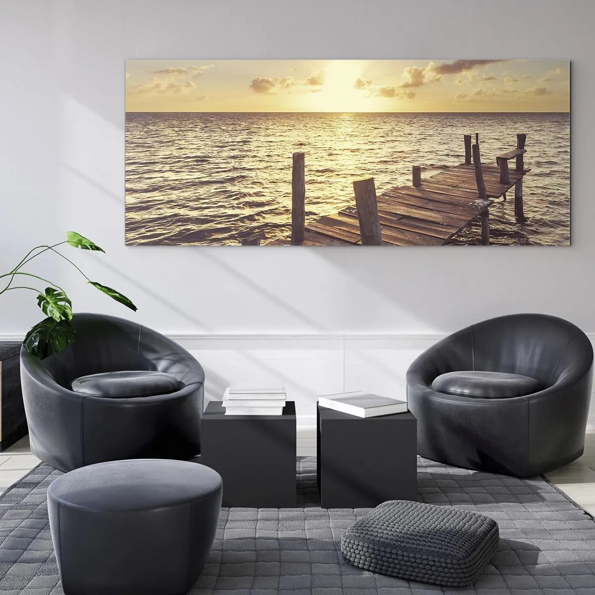 Obraz na skle - Zlatá země laskavosti - 100x40 cm