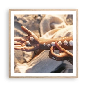 Plakát v rámu světlý dub - Krása na dosah - 60x60 cm